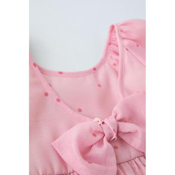 TIED POLKA DOT DRESS - Picture 3 of 4